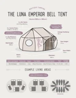 Luna Emperor Bell Tent 9 Luna Emperor Bell Tent -Camping Sales Shop kbe4402828513e30b81ff2f4a55b5bfc3