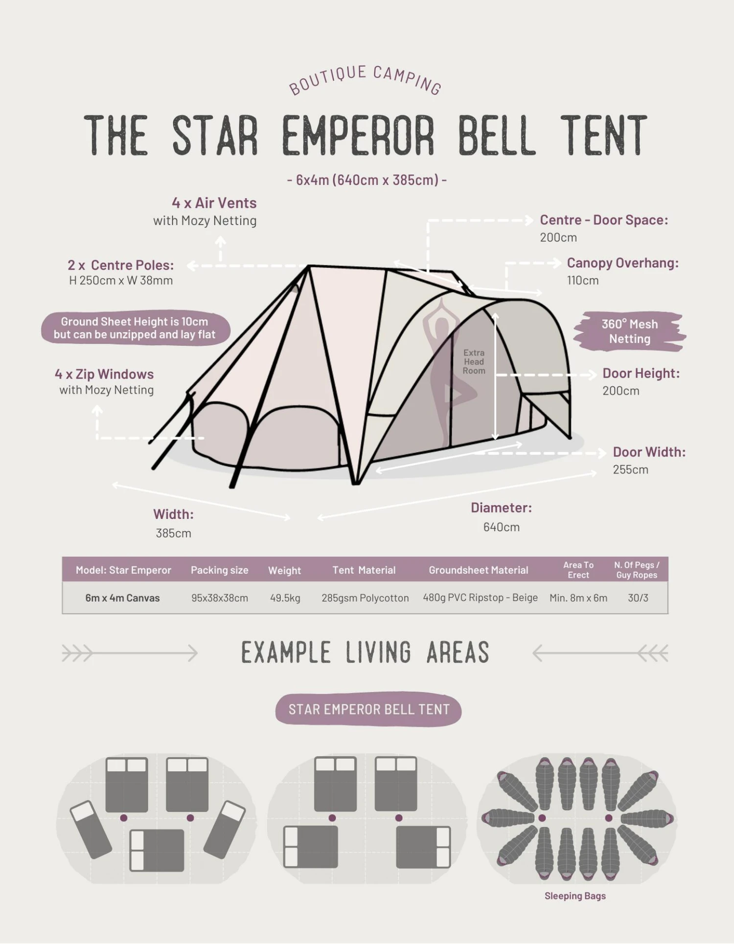 Star Emperor Bell Tent 5 Star Emperor Bell Tent - Image 5