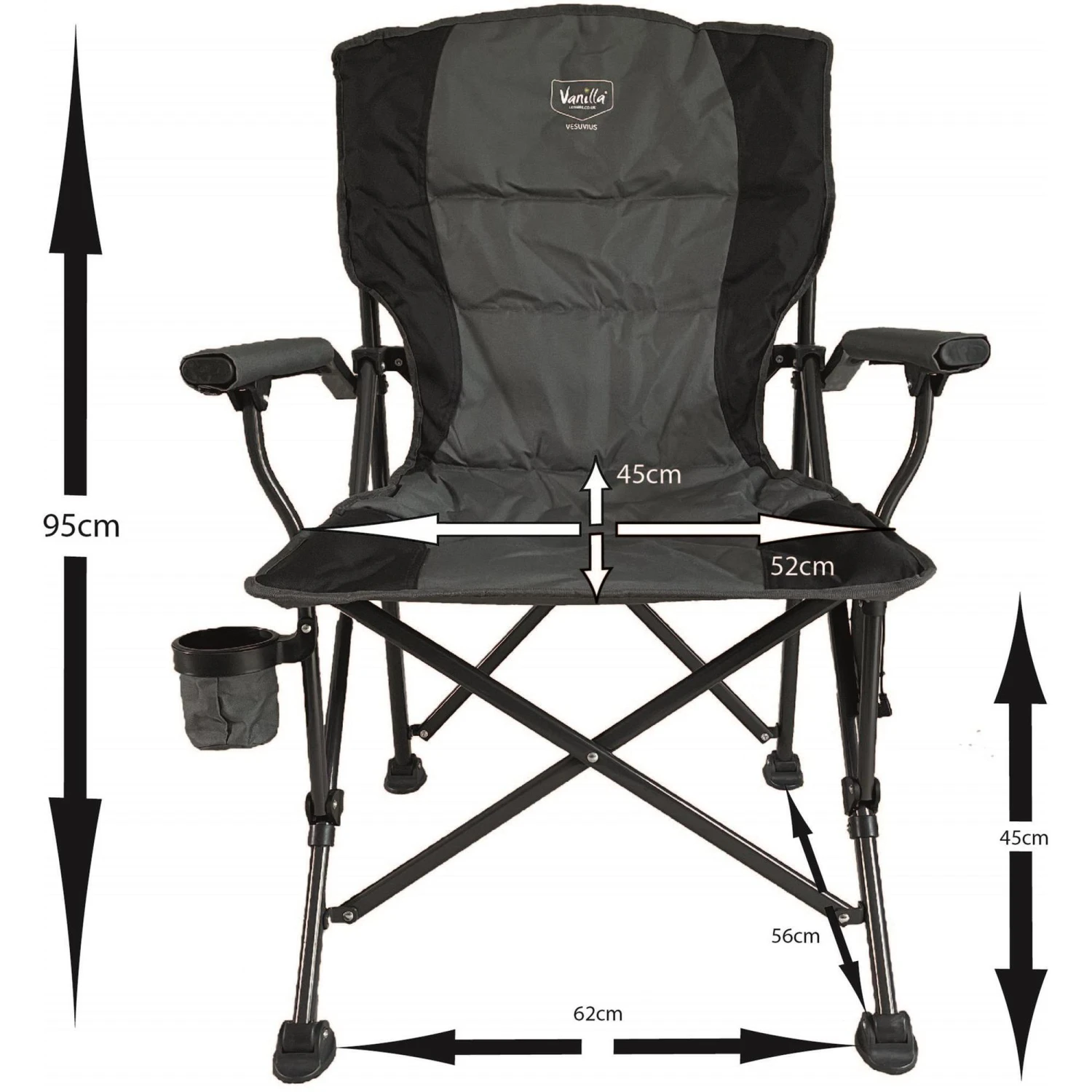 Vanilla Leisure Vesuvius Folding Heated Camping Chair + FREE Power Bank 2 Vanilla Leisure Vesuvius Folding Heated Camping Chair + FREE Power Bank - Image 2
