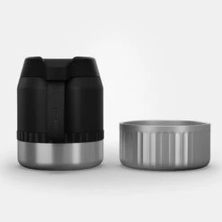 Quechua Stainless Steel Isothermal Food Box For Hiking MH500 0.8 L With Bowl Black -Camping Sales Shop k65696e8c1e3be71e5d620f434004ef50