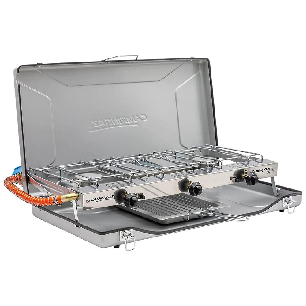Campingaz Double Burner And Grill Chef Folding CV Stove 1 Campingaz Double Burner And Grill Chef Folding CV Stove
