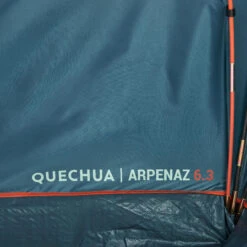 Quechua 6 Man Tent With Poles - Arpenaz 6.3 -Camping Sales Shop ka7007e5b7b8519ac93f1e055ed183d72