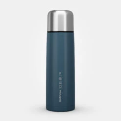 Quechua Stainless Steel Insulated Hiking Bottle 1 L Blue -Camping Sales Shop kaacc1d78eb48b40e1eb7de8d05fa6d15