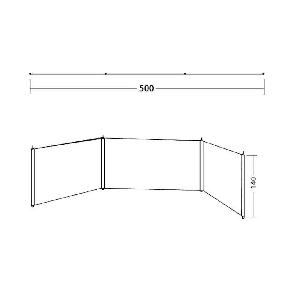 Easy Camp Grey Windscreen Windbreak 2 Easy Camp Grey Windscreen Windbreak - Image 2