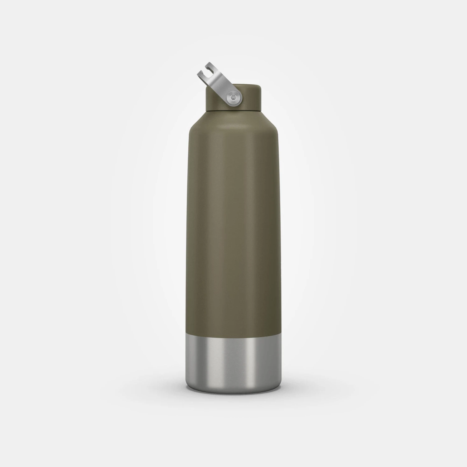 Quechua Stainless Steel Hiking Flask With Screw Cap MH100 1.5 L Khaki 9 Quechua Stainless Steel Hiking Flask With Screw Cap MH100 1.5 L Khaki - Image 9