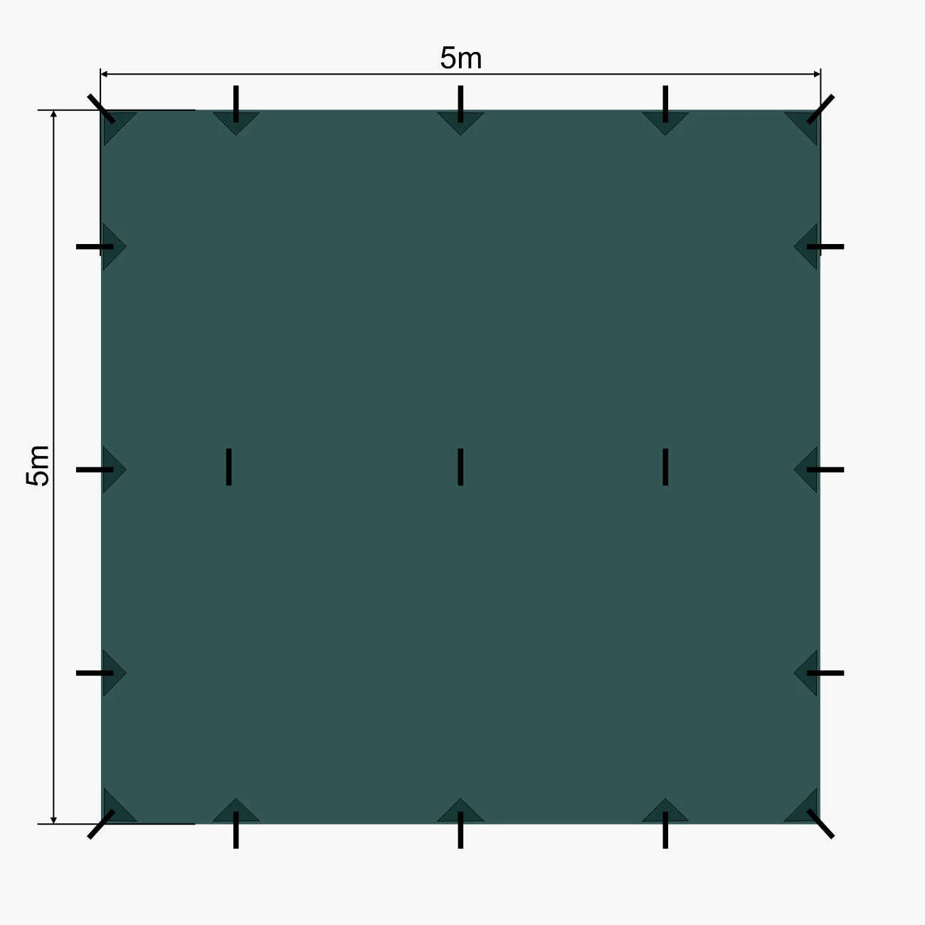 Lomo 5m X 5m Bushcraft Tarp 3 Lomo 5m X 5m Bushcraft Tarp - Image 3