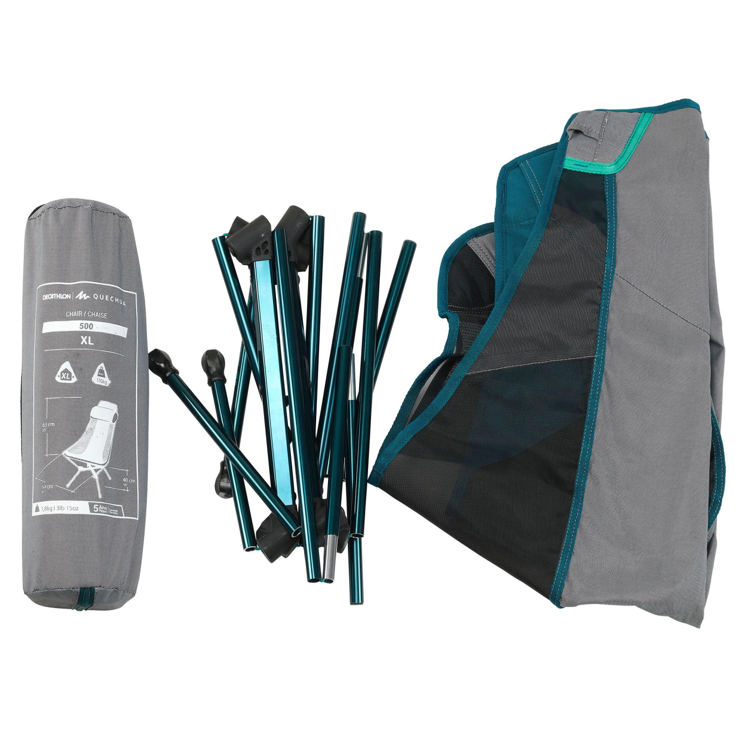 Quechua XL FOLDING CAMPING CHAIR 2 Quechua XL FOLDING CAMPING CHAIR - Image 2