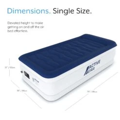 Single Comfort Plus Air Bed – Navy/White -Camping Sales Shop keea0c8795e789d6f029d2dd29aff483a