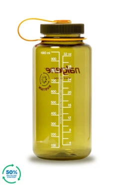 Nalgene 1L Wide Mouth Sustain Water Bottle - Made From 50% Plastic Waste -Camping Sales Shop kff1d49a1045305647639cabdb232c8a5